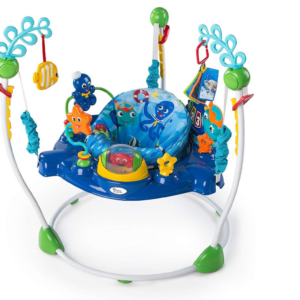 Ocean themed blue baby jumper and activity centre
